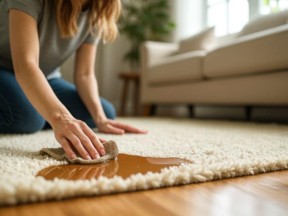 How to get coffee out of wool rug?