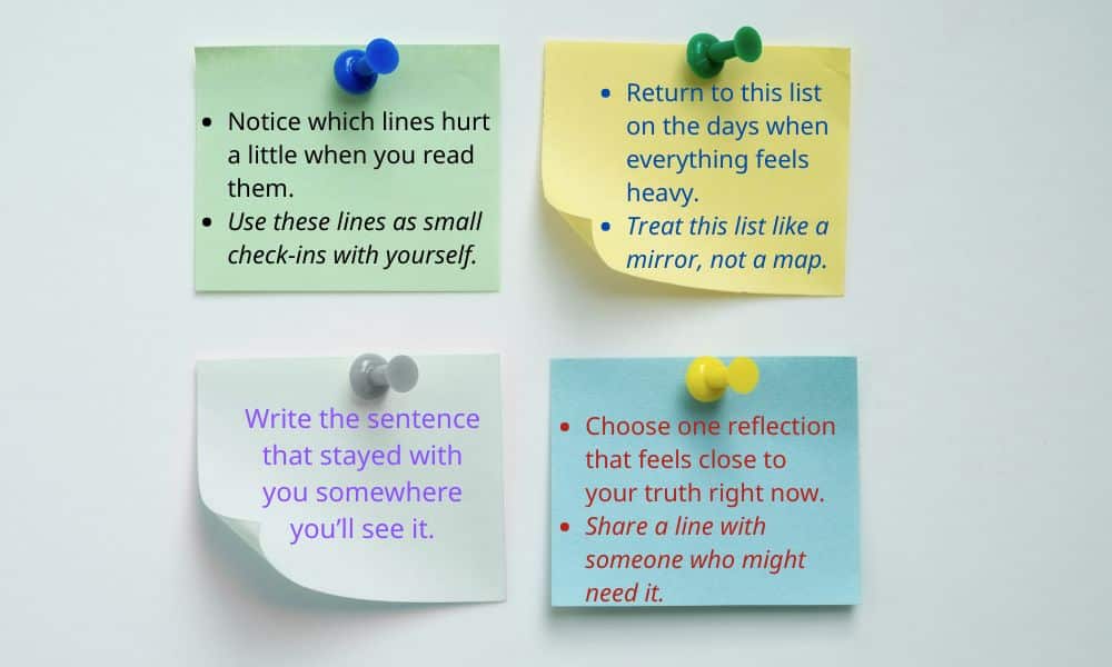 A few gentle ways to use these reflections